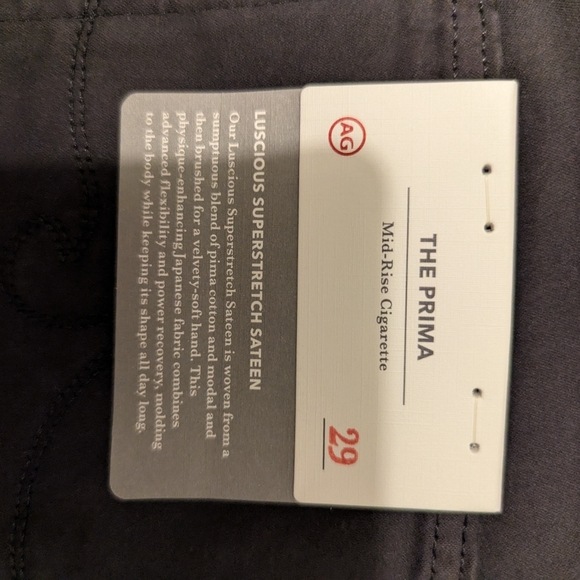 Ag Adriano Goldschmied The Prima Cigarette Leg Jeans in Charcoal Brown - Picture 7 of 7